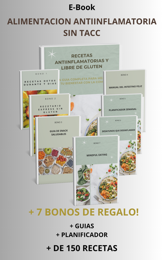 Alimentacion saludable: Antiinflamatoria y libre de gluten